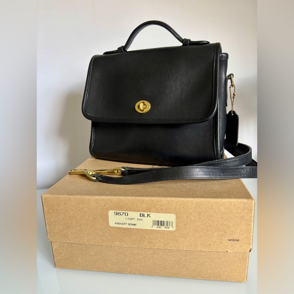 Coach Handbags - Coach | Vintage #9870 Court New in Box 📦 Black
